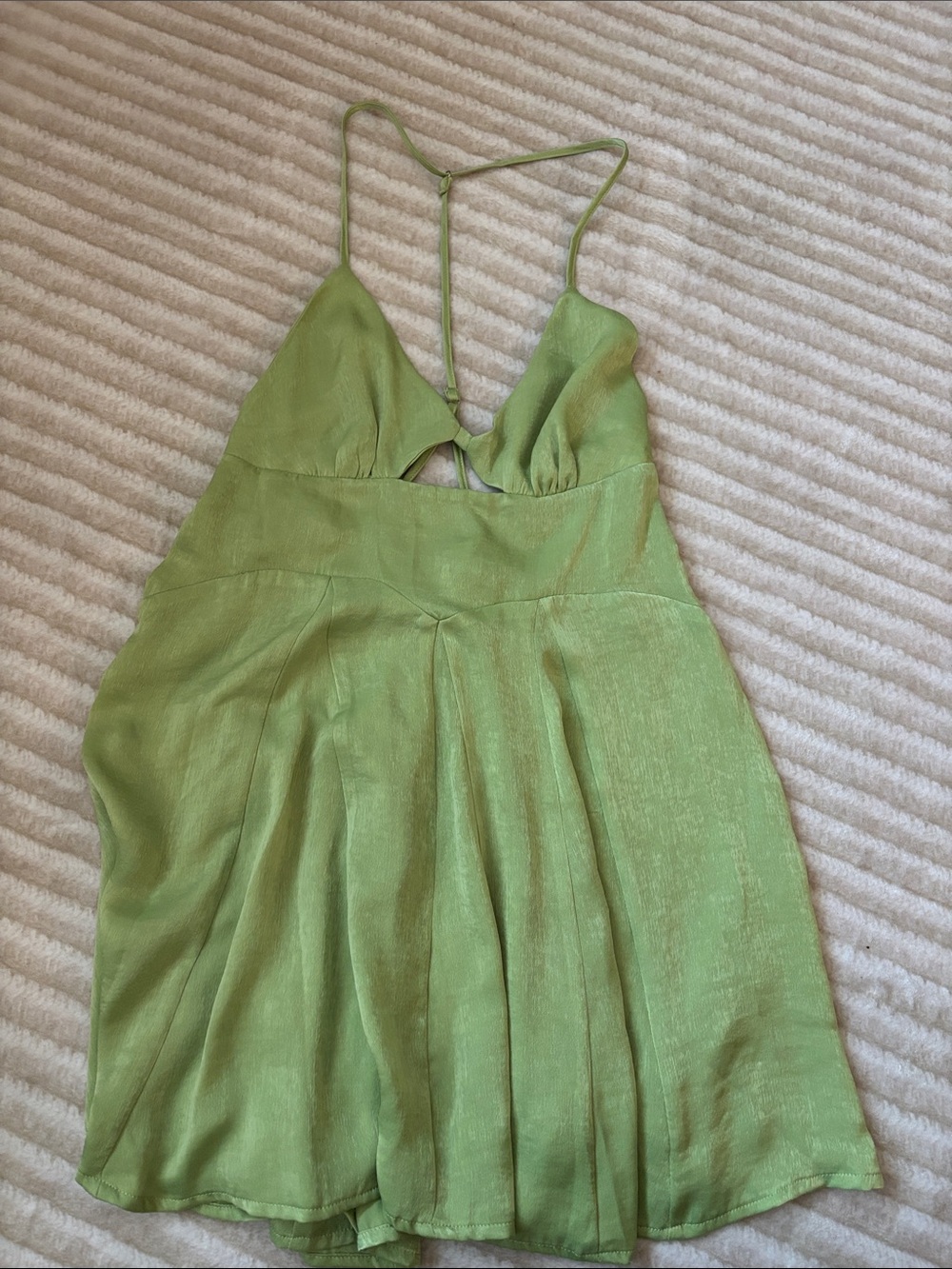Free People Light Green Strappy Slip Dress